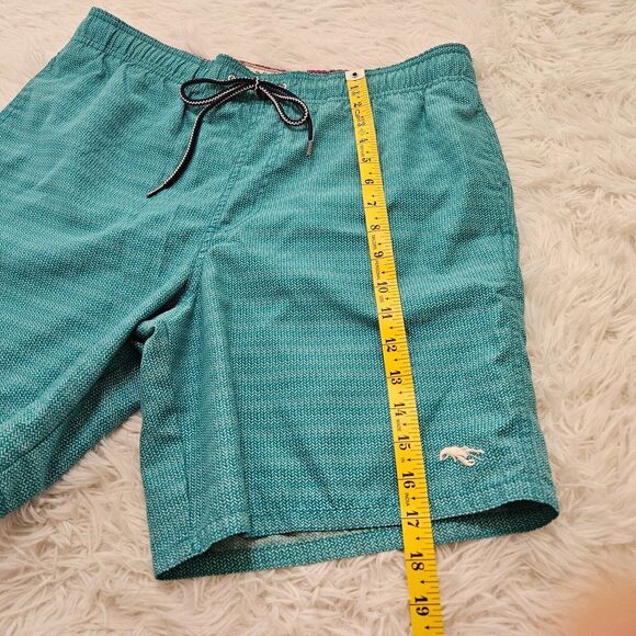 Ted Baker Men's Blue Patterned Swim Trunk Shorts Sz 3/M Beach Nautical Preppy - Picture 6 of 8
